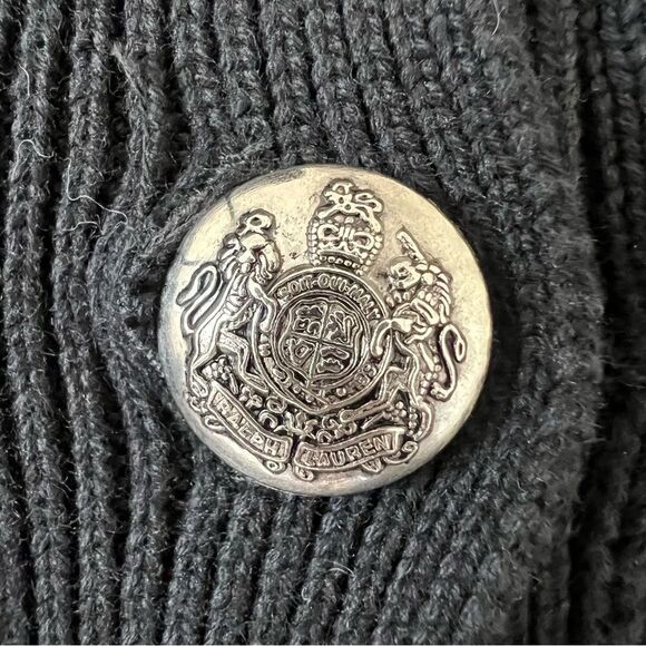 Vintage Lauren Ralph Lauren Mock Neck Cardigan Sweater Old Money Classic SZ XL - Picture 8 of 15